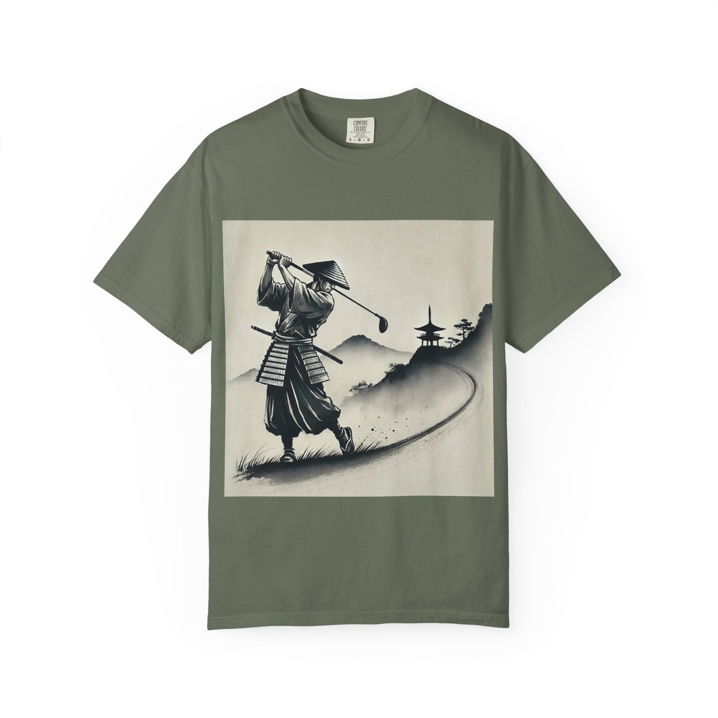 Samurai Golf T-Shirt — Vintage Japanese Golf Warrior Art