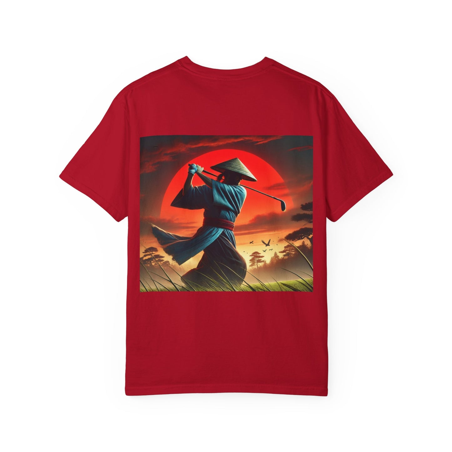 Samurai Golfer T-Shirt — Sunset Warrior Graphic Tee