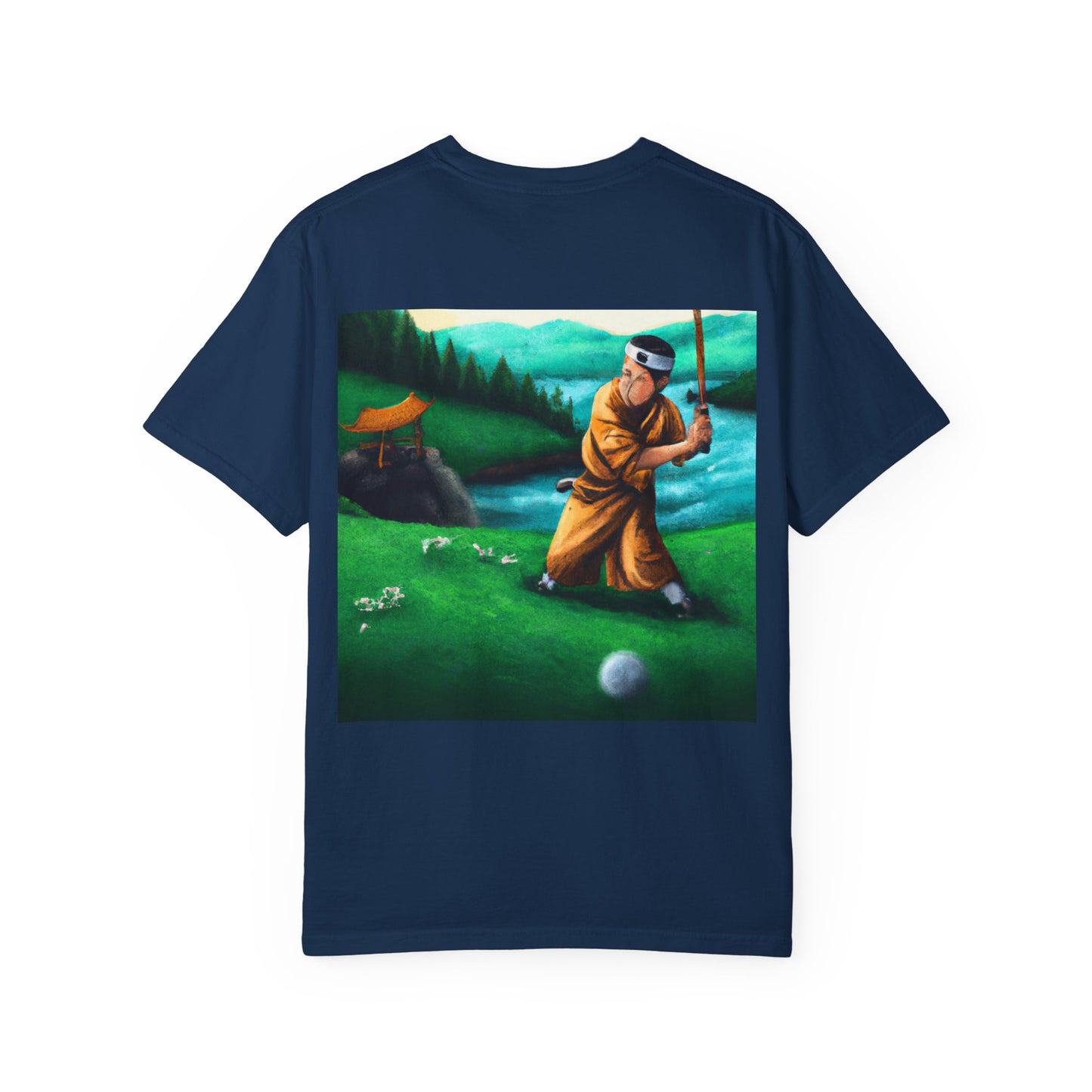 Golf Monk T-Shirt — Zen Golfer Scenic Back Print
