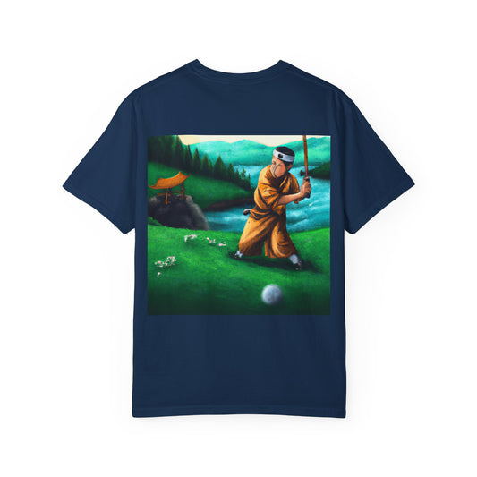 Golf Monk T-Shirt — Zen Golfer Scenic Back Print