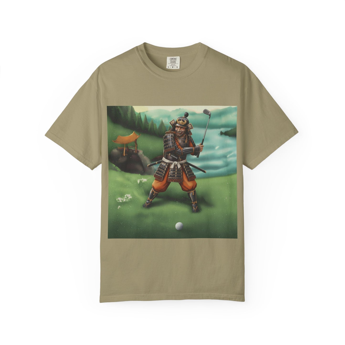 Samurai Golfer T-Shirt — Vintage Japan Warrior Golf Art Tee