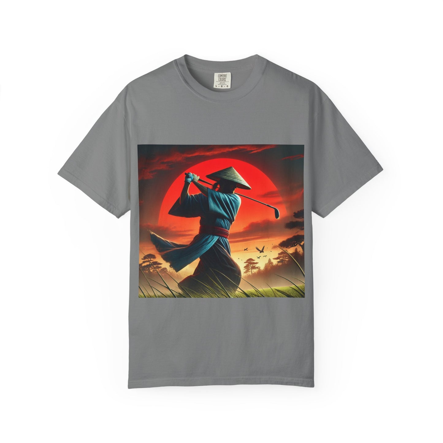 Samurai Golfer T-Shirt — Sunset Warrior Graphic Tee