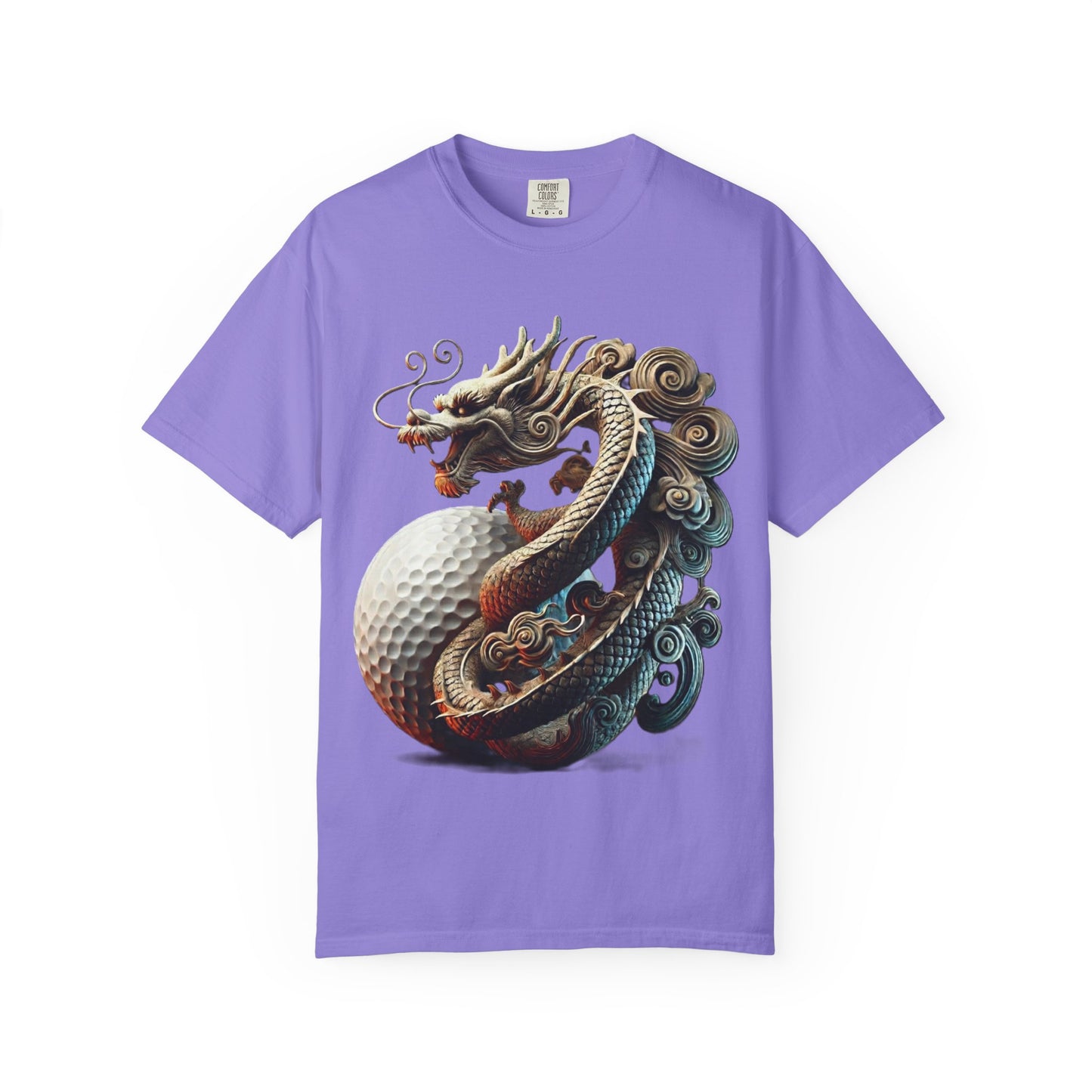 Zen Spot Golf Custom Dragon Golf Ball Graphic T-Shirt