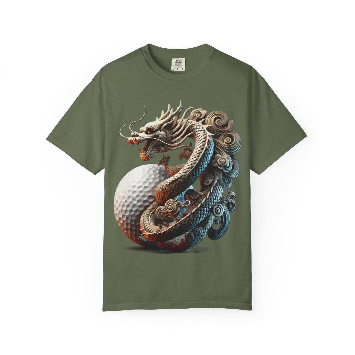 Dragon Golf Ball T-Shirt — Vintage Asian Dragon Wrap Graphic Tee