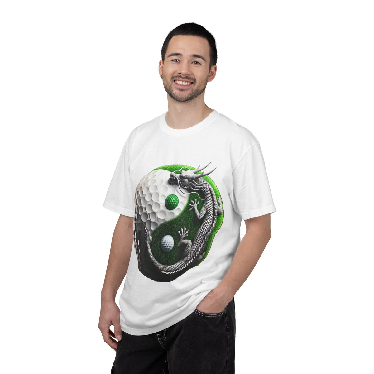 Yin Yang Dragon Golf Ball T-Shirt — Golf Graphic Tee