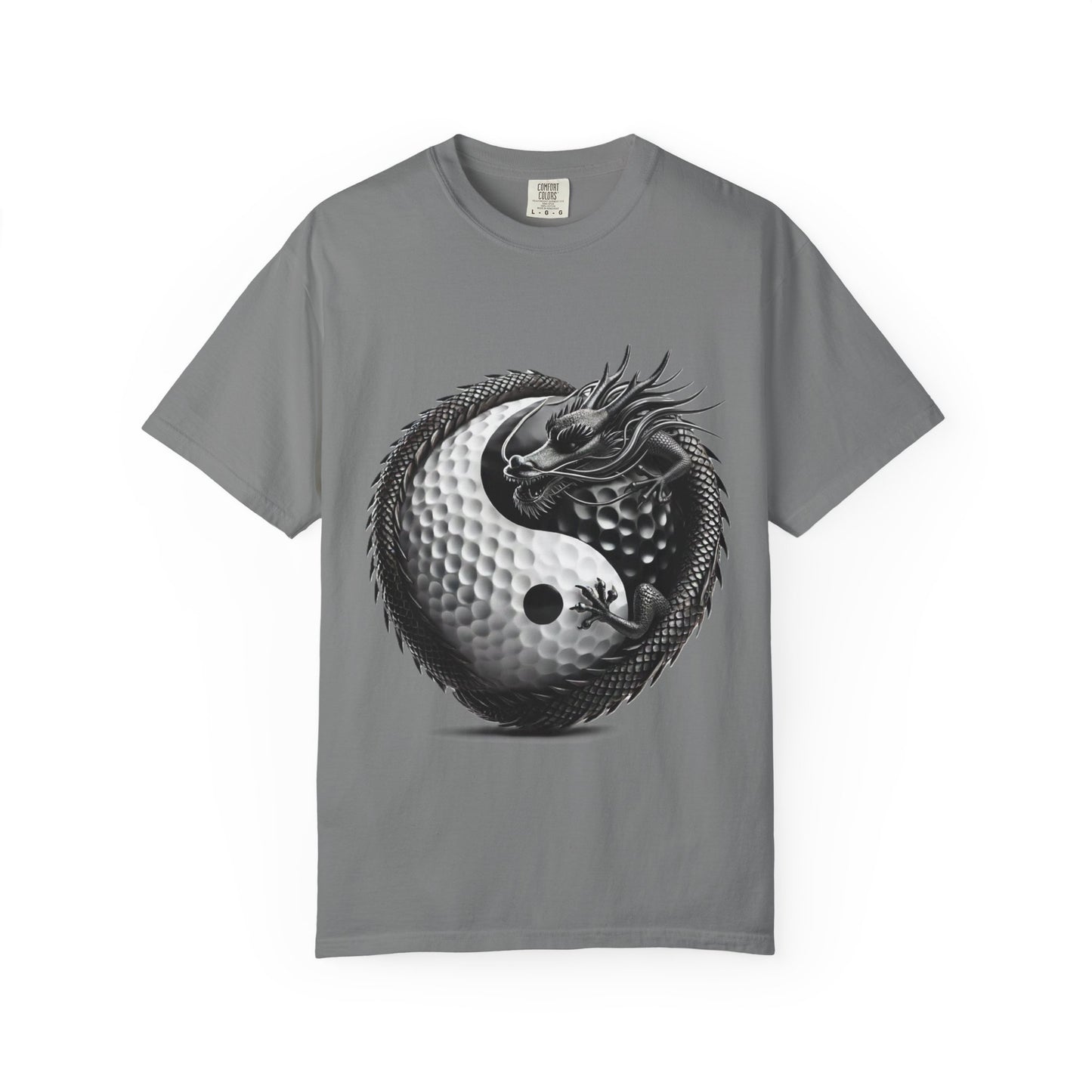Zen Spot Golf Custom Yin Yang Dragon Golf Ball Graphic T-Shirt
