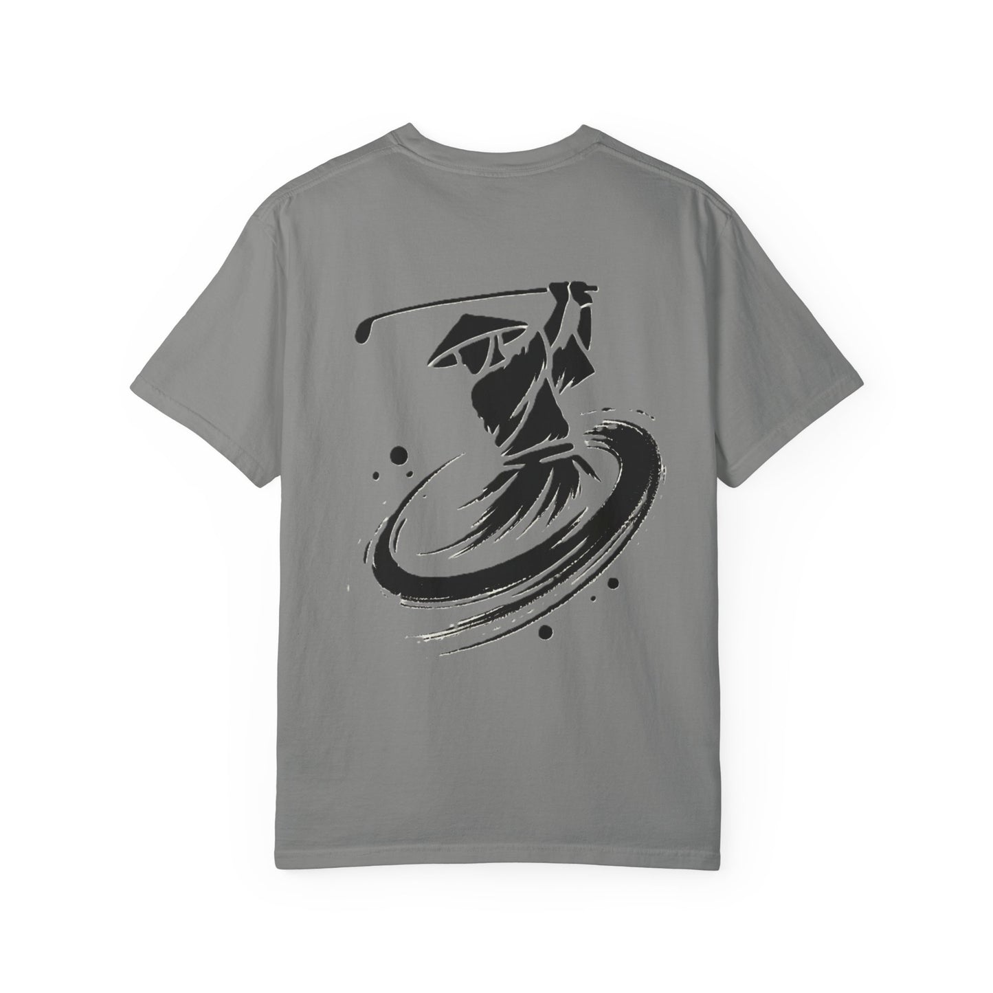 Zen Golf Swing Graphic T‑Shirt — Ink Brush Golfer Design