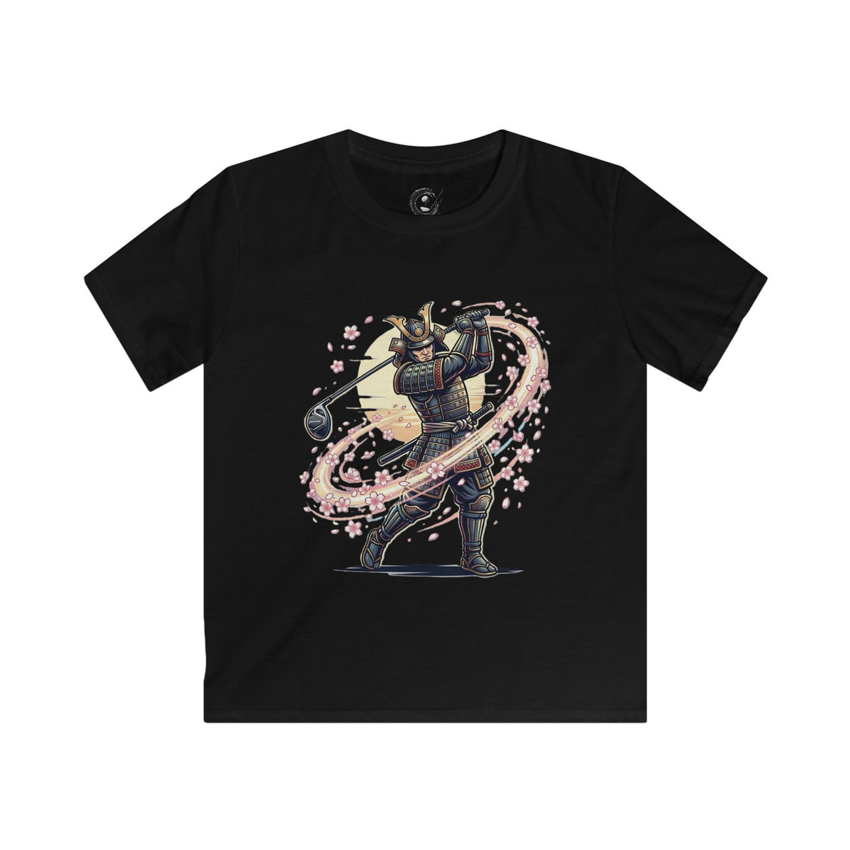 Samurai Golfer Blossom Swing Kids Graphic T‑Shirt