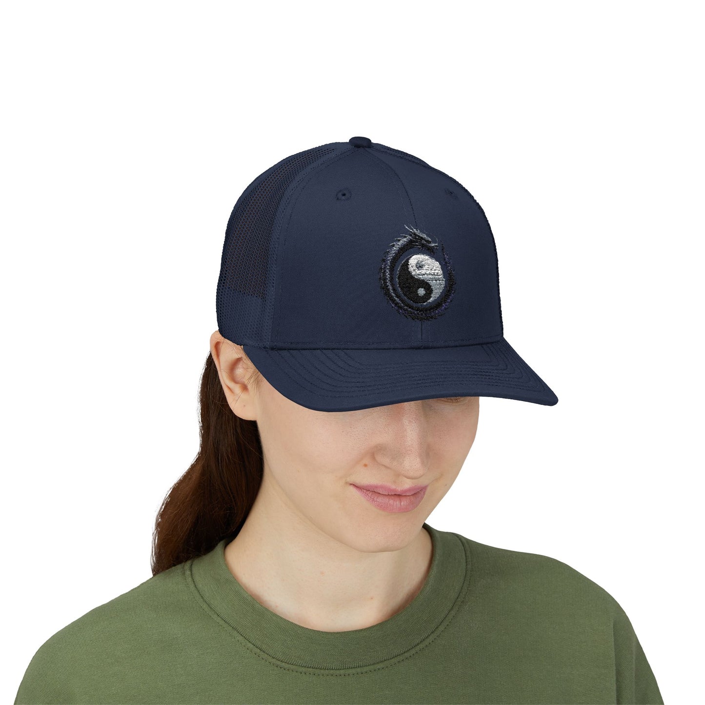 Zen Spot Golf Custom Yin Yang Dragon Embroidered Trucker Hat