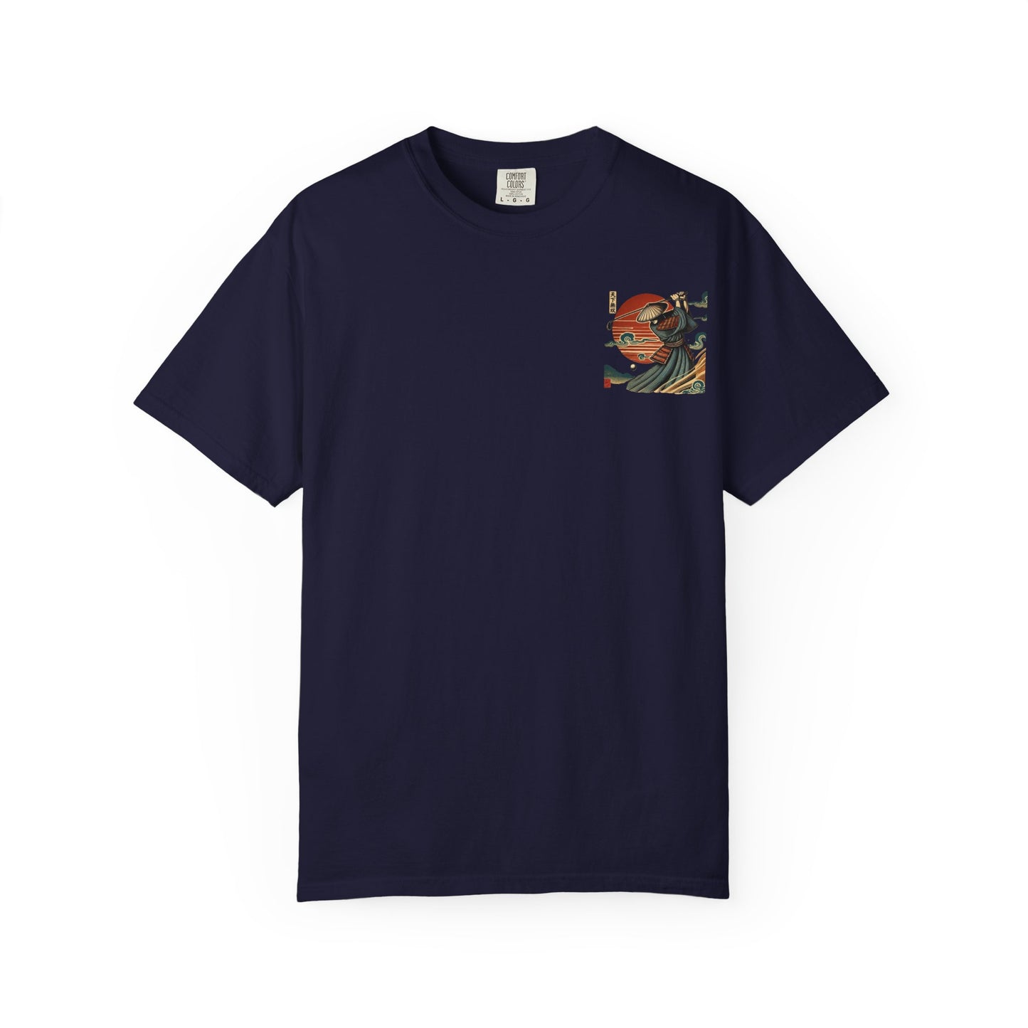 Zen Spot Golf Custom Samurai Golfer Sunset Graphic T-Shirt