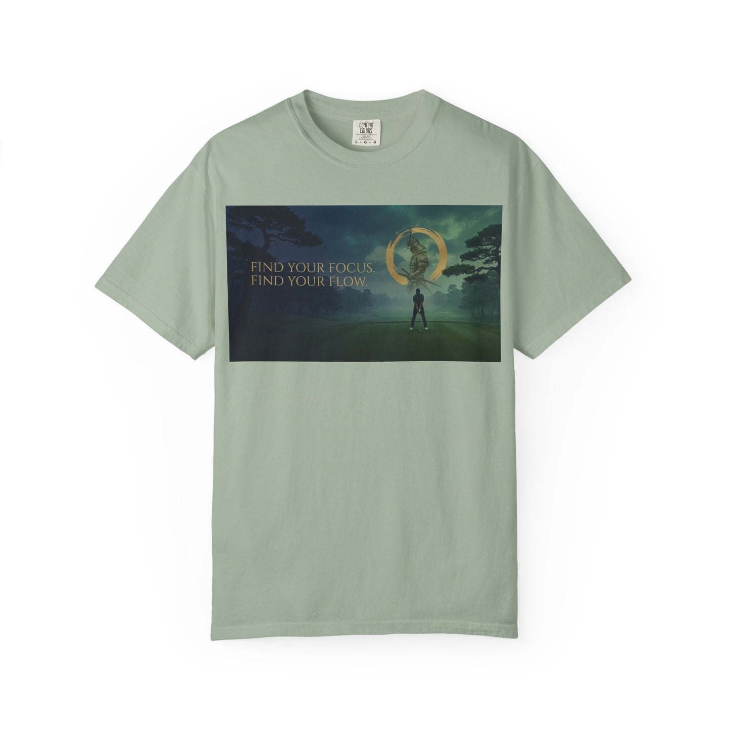 Zen Spot Golf Custom "Find Your Focus" Landscape Graphic T-Shirt