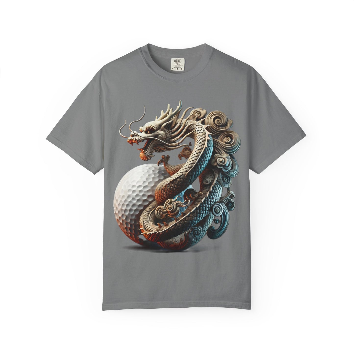 Dragon Golf Ball T-Shirt — Vintage Asian Dragon Wrap Graphic Tee