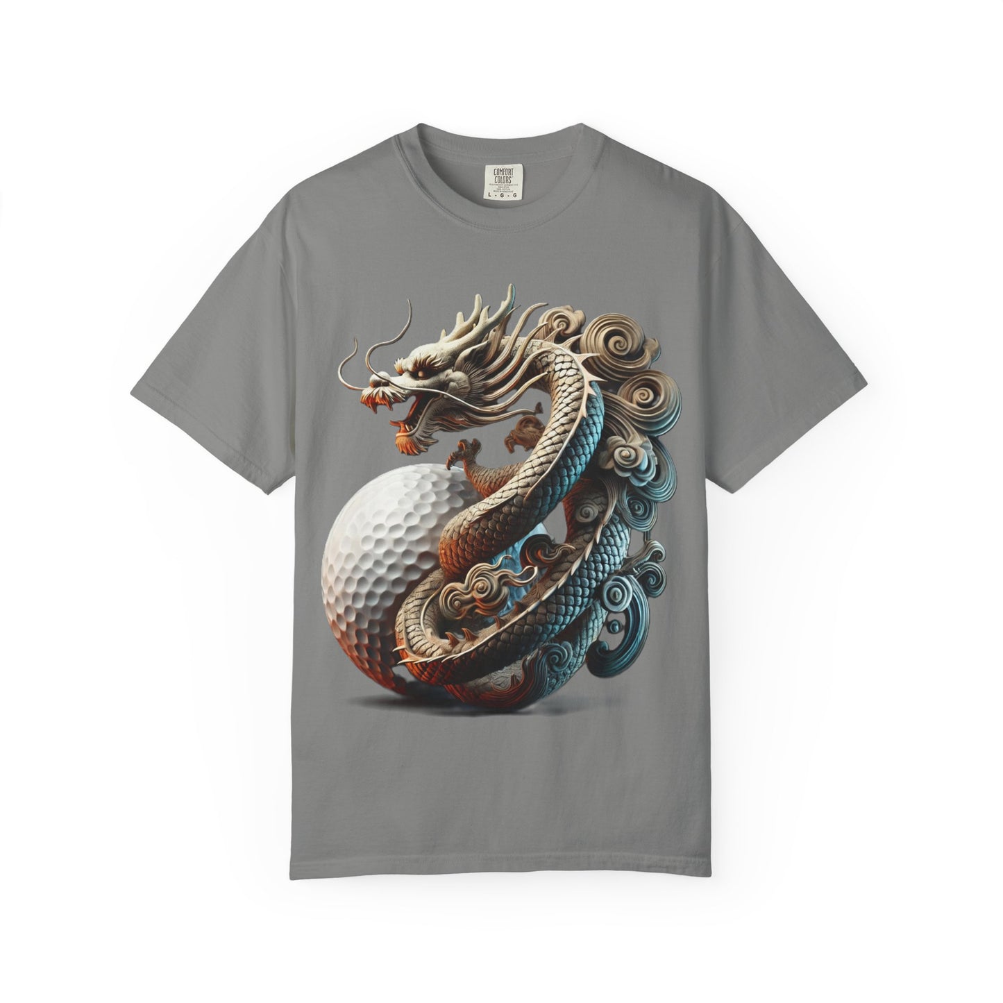 Dragon Golf Ball T-Shirt — Vintage Asian Dragon Wrap Graphic Tee