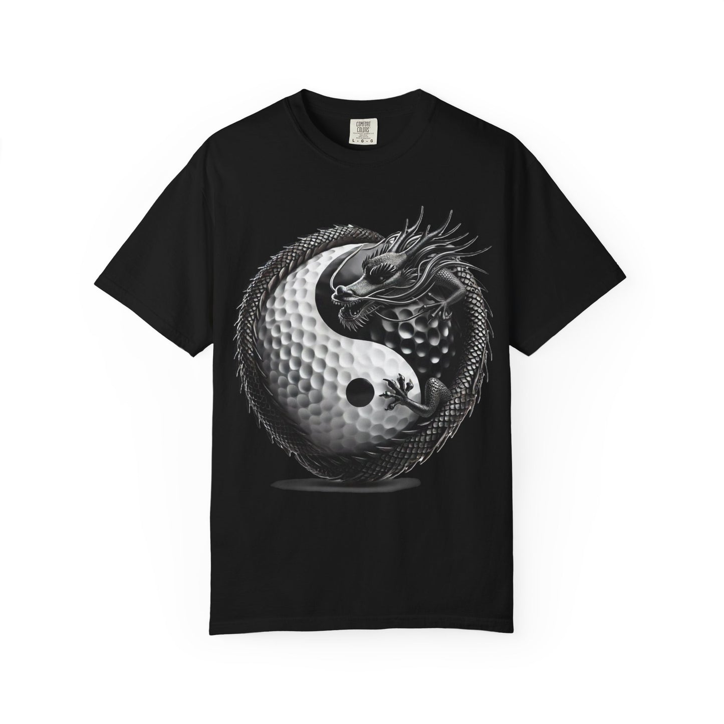 Yin Yang Dragon Golf Ball T-Shirt — Golf & Zen Graphic Tee