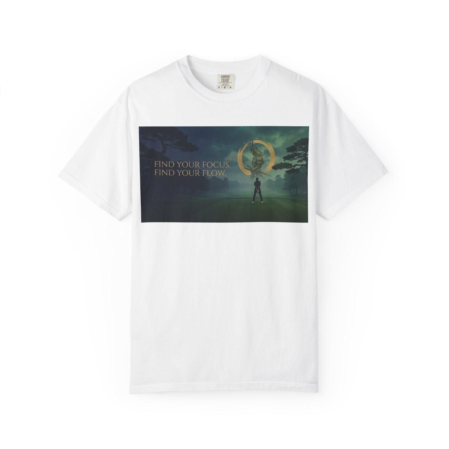 Zen Spot Golf Custom "Find Your Focus" Landscape Graphic T-Shirt