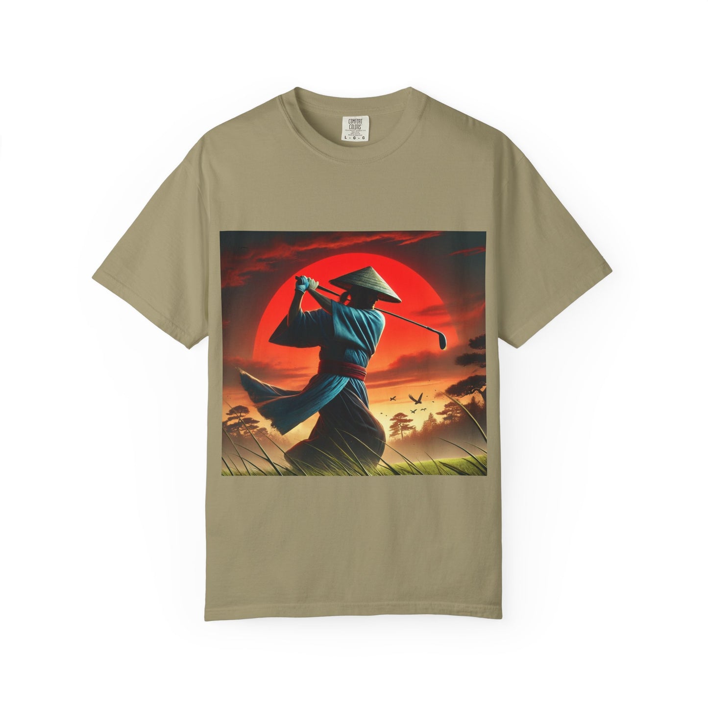 Samurai Golfer T-Shirt — Sunset Warrior Graphic Tee