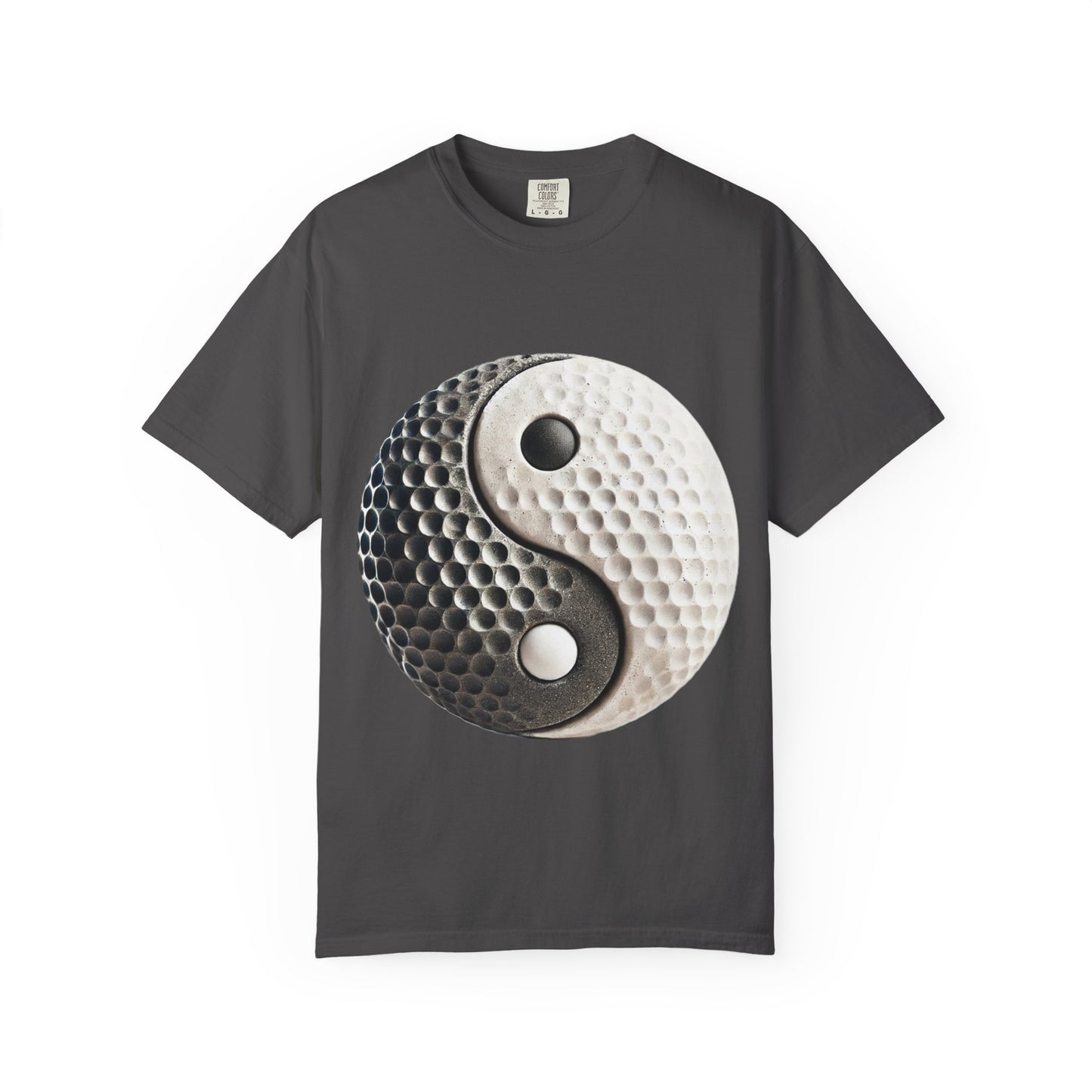 Zen Spot Customized Comfort Colors Yin Yang Golf Ball T-Shirt — Golf Yin-Yang Tee