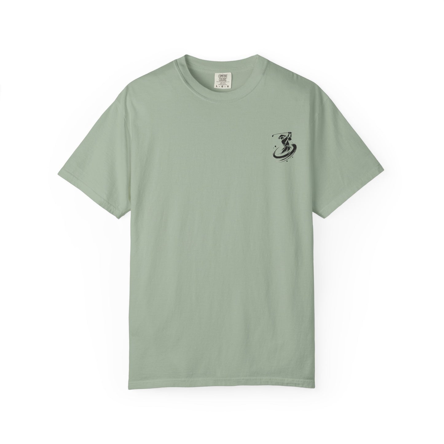 Zen Spot Golf Custom Ink Brush Golfer Swing Graphic T‑Shirt