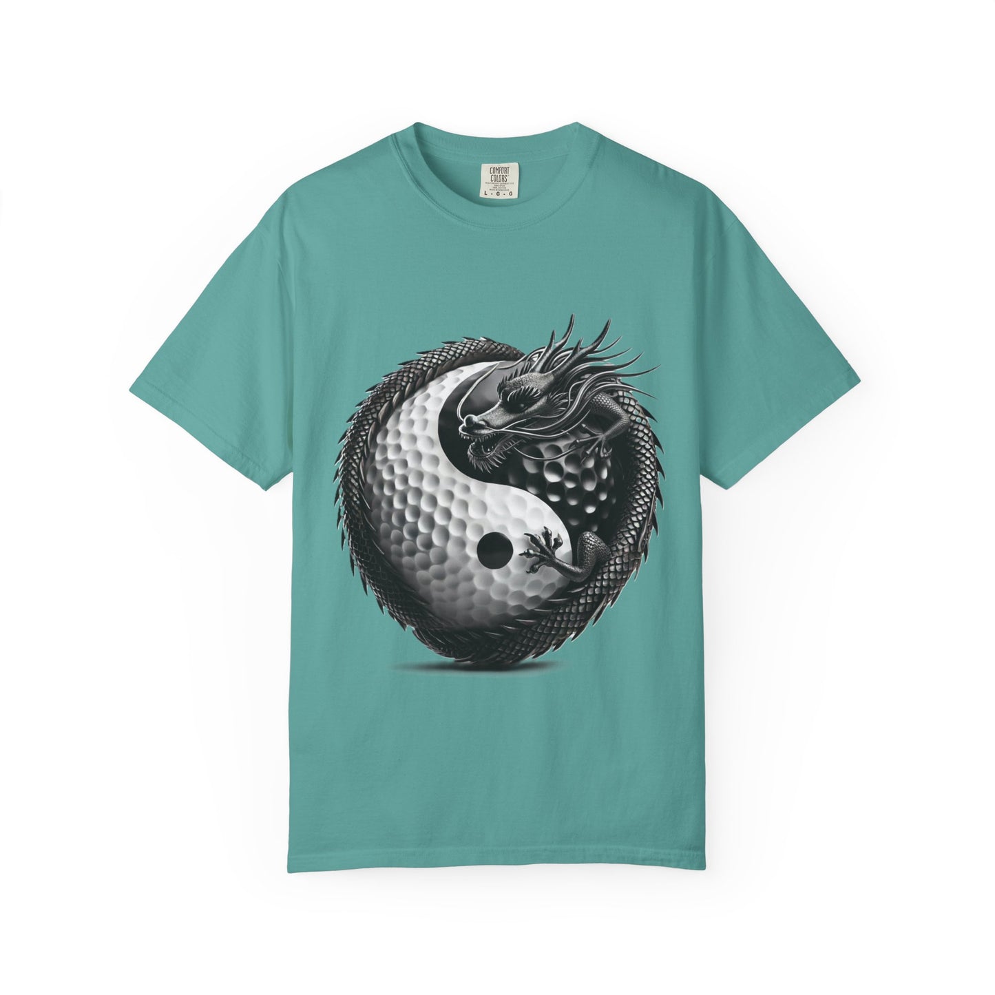 Zen Spot Golf Custom Yin Yang Dragon Golf Ball Graphic T-Shirt