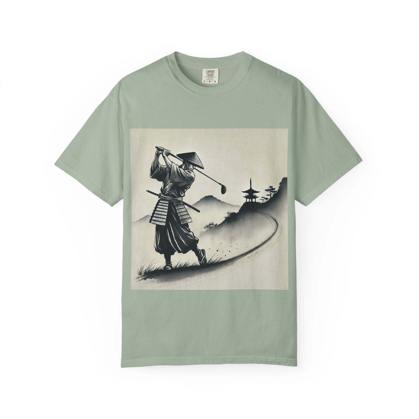 Zen Spot Golf Custom Samurai Golfer Warrior Art Graphic T-Shirt