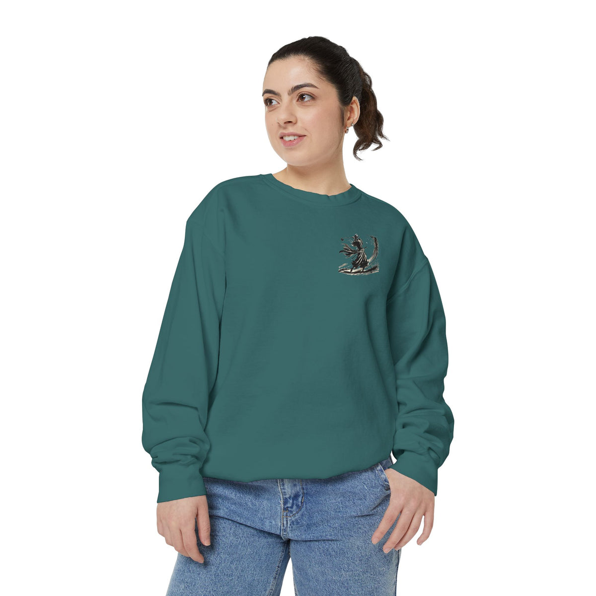 Bunker Blast Samurai Golfer Chest and Back Print Sweatshirt