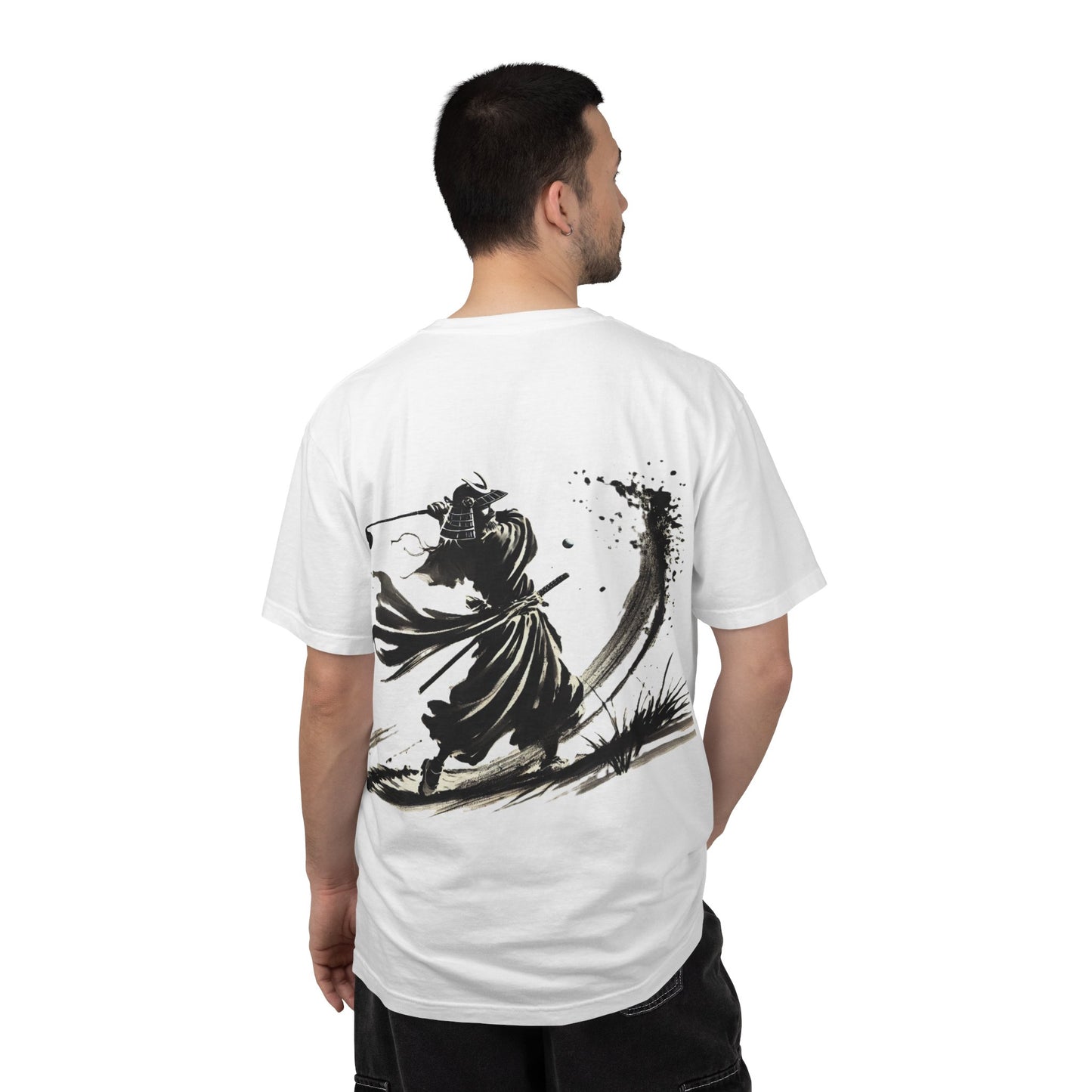 Zen Spot Golf Custom Samurai Golfer Brushstroke Graphic T-Shirt