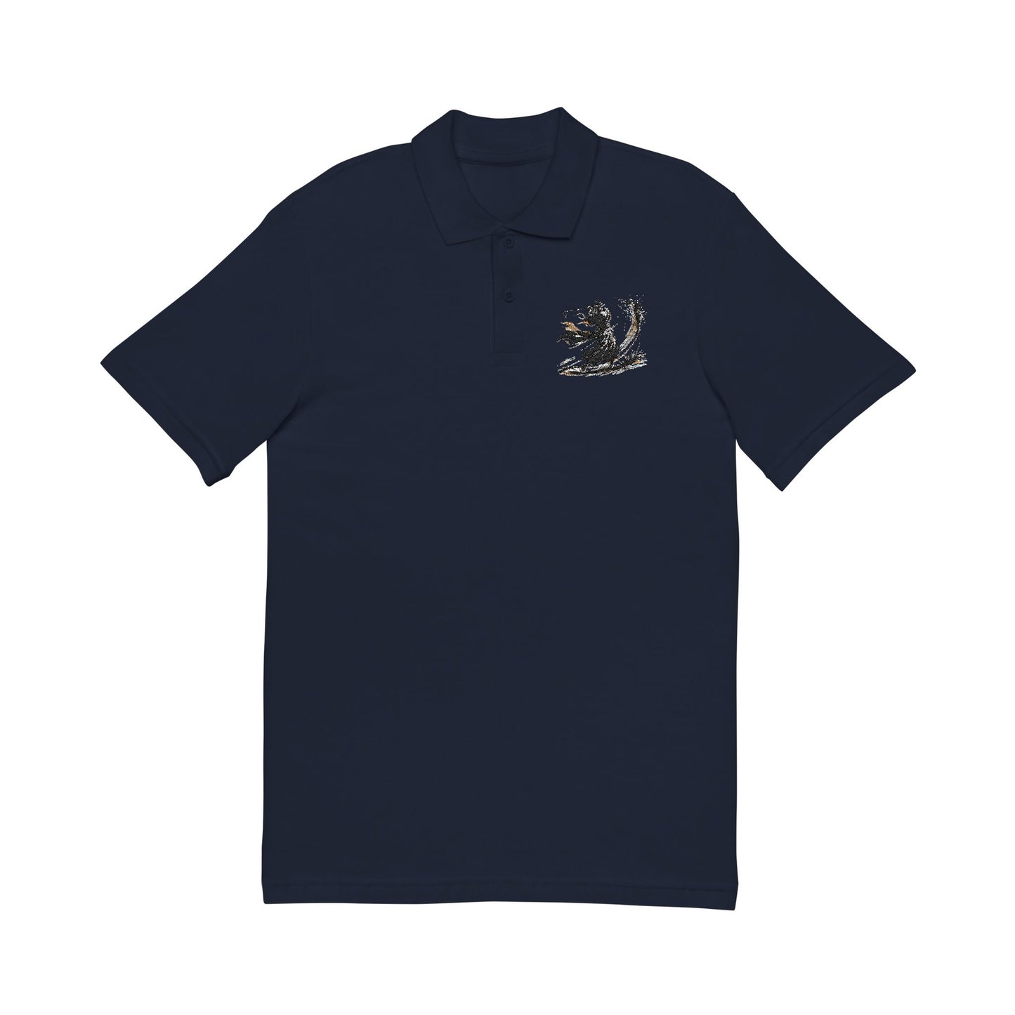 Zen Spot Customized Gildan Polo Seiza Samurai Golfer
