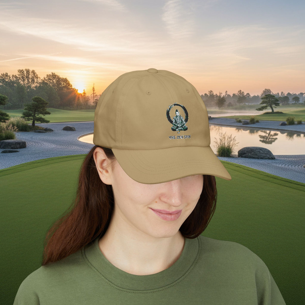 Embroidered Zen Monk Golfer Dad Cap