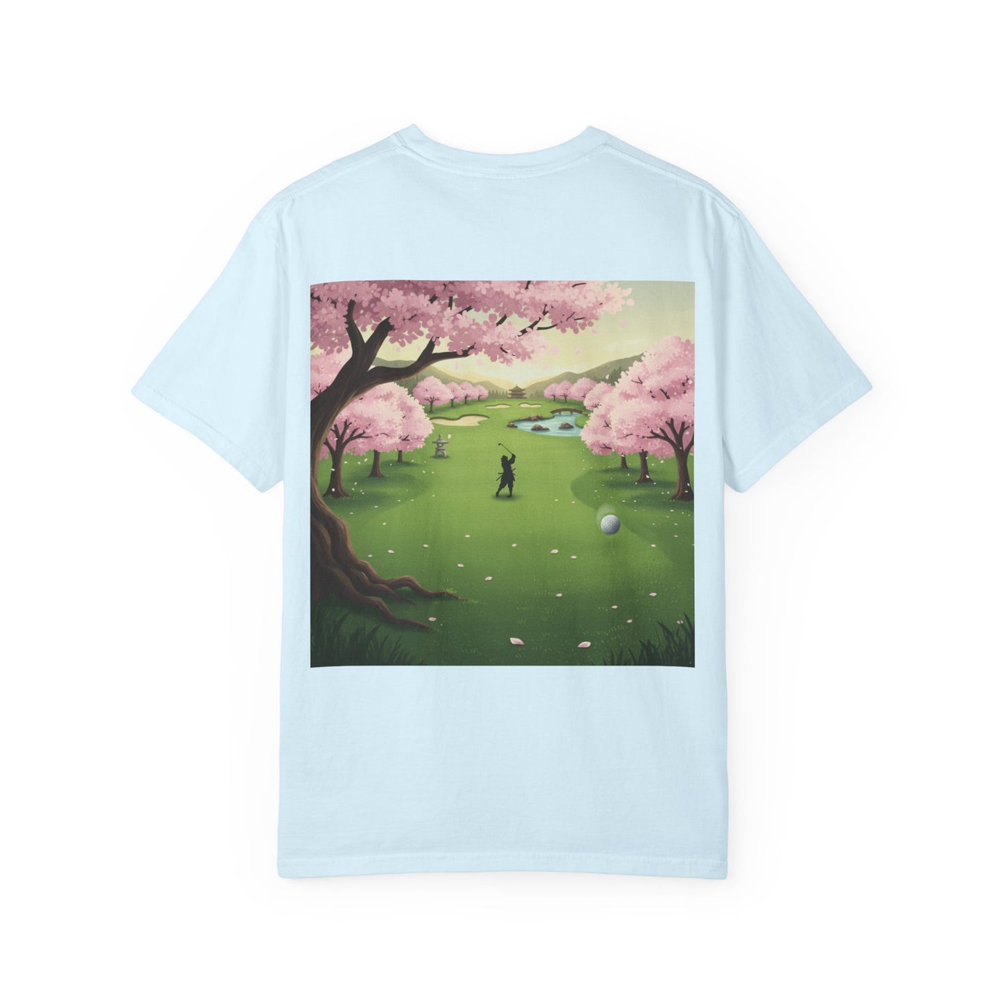 Zen Spot Golf Custom Golf Course Cherry Blossom Graphic T-Shirt