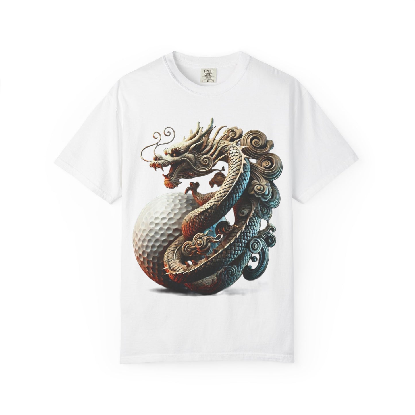 Zen Spot Golf Custom Dragon Golf Ball Graphic T-Shirt