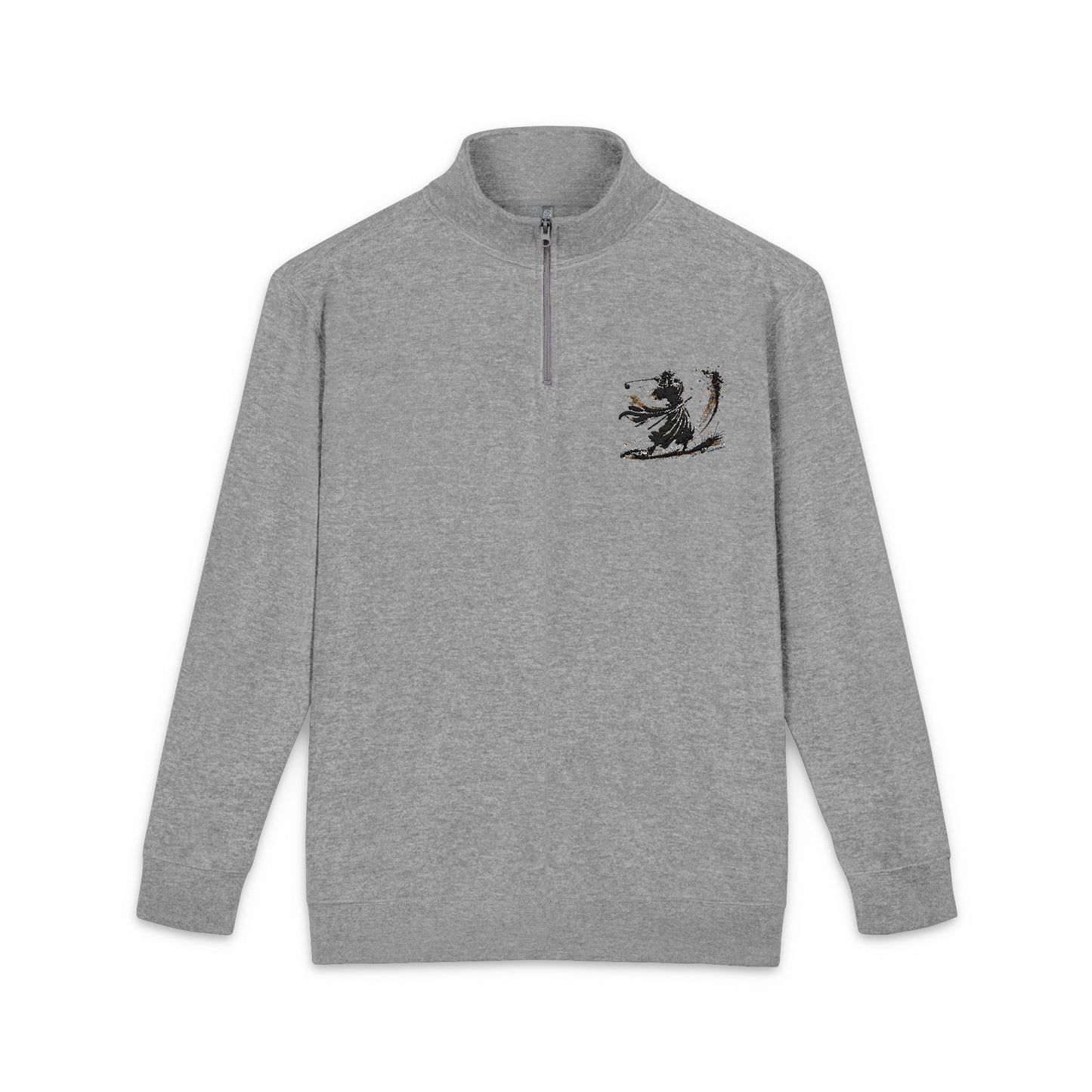 Custom Samurai Mon Emblem Yoroi Quarter-Zip: The Armor of Presence