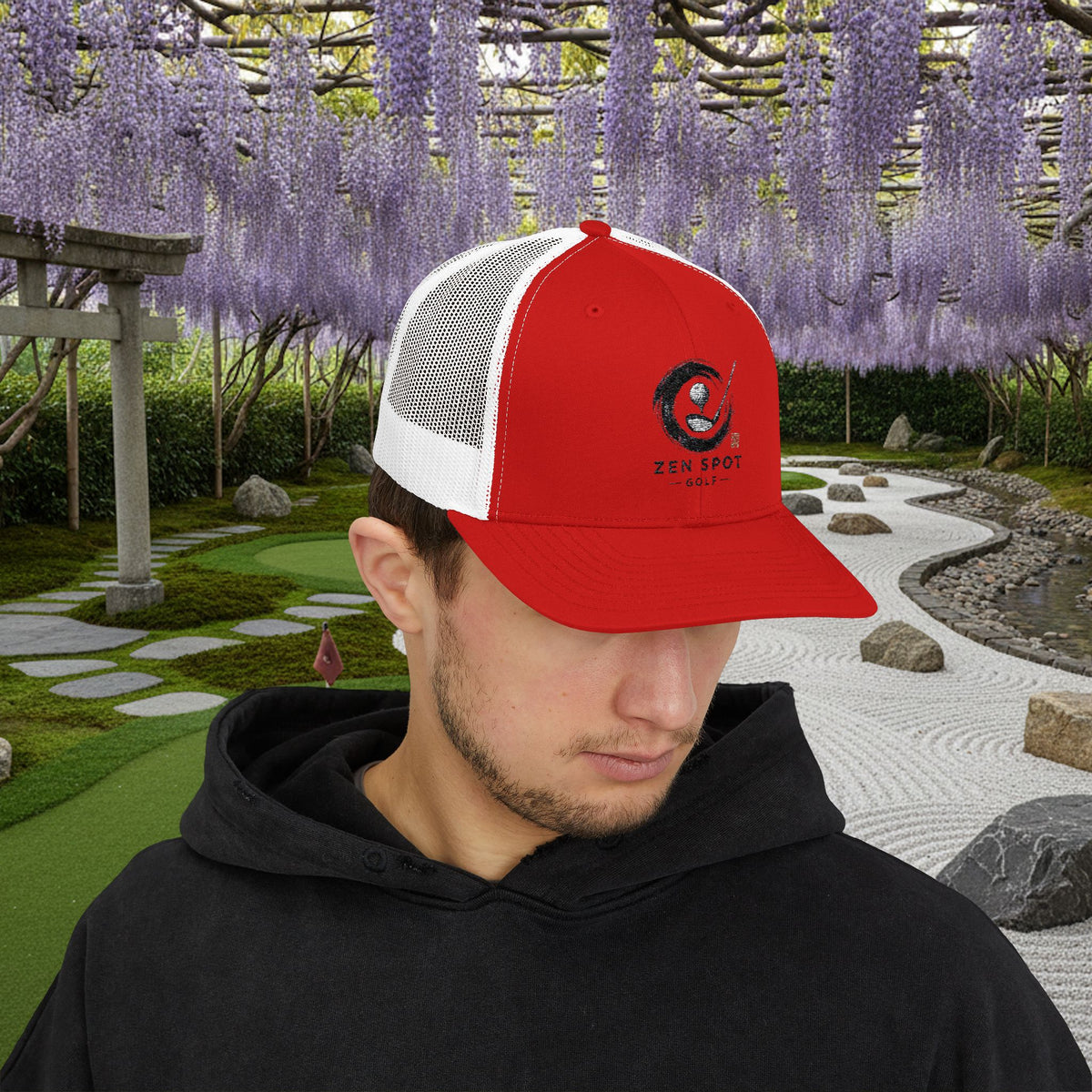 Embroidered "Zen Spot Golf" Logo Trucker Cap