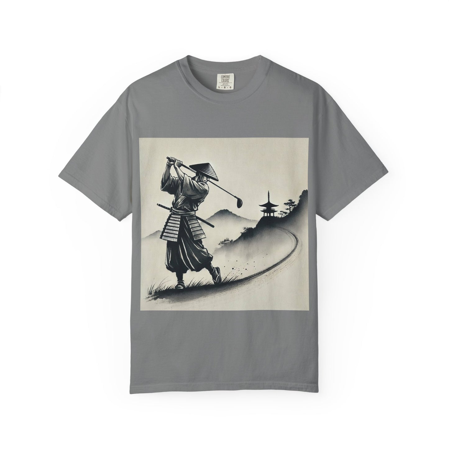 Zen Spot Golf Custom Samurai Golfer Warrior Art Graphic T-Shirt