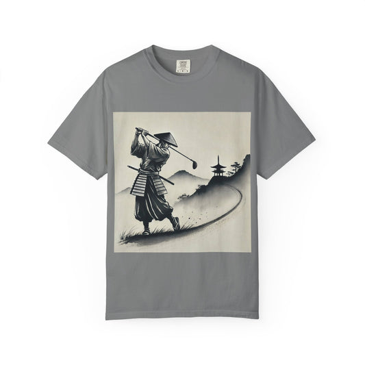 Zen Spot Golf Custom Samurai Golfer Warrior Art Graphic T-Shirt