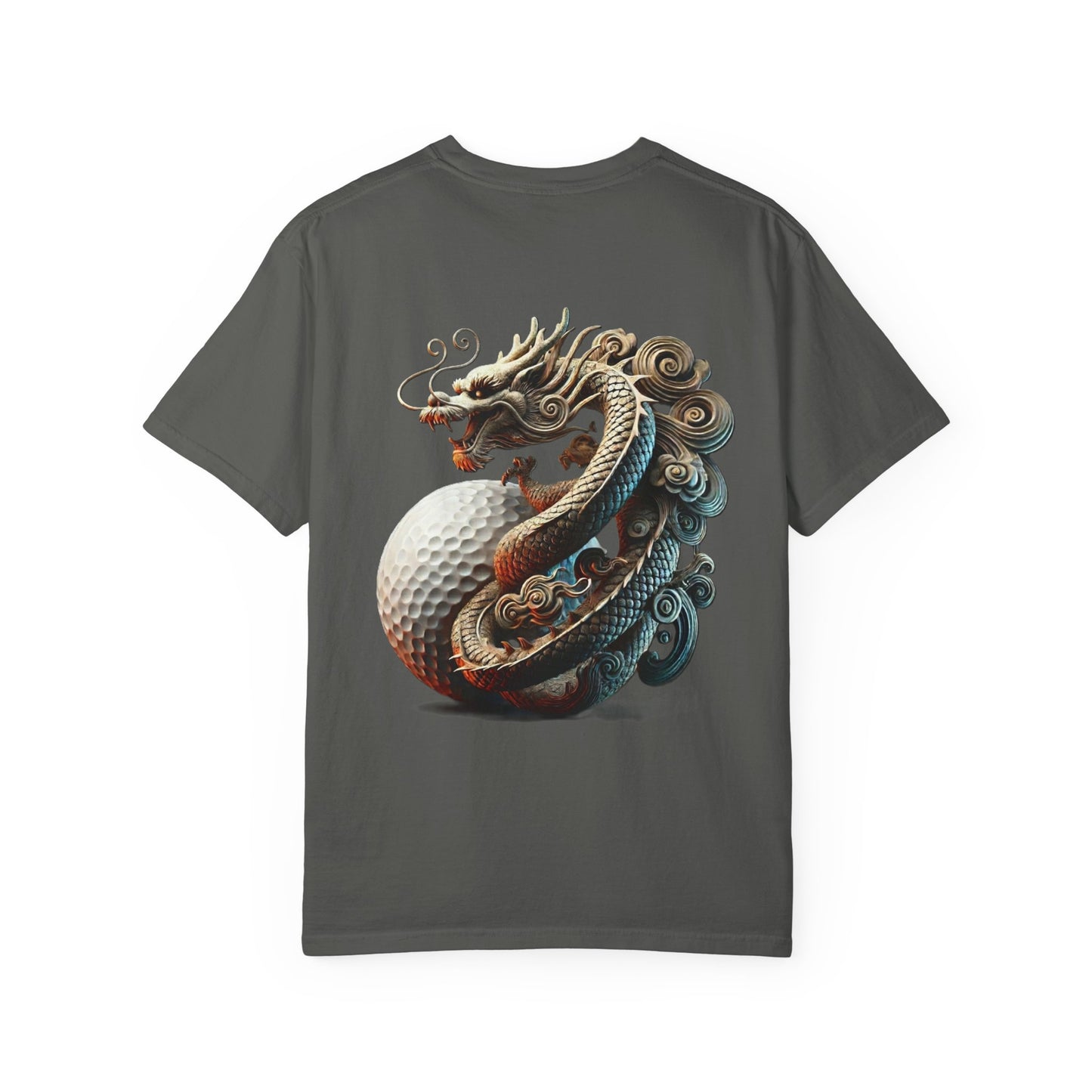 Zen Spot Golf Custom Dragon Golf Ball Graphic T-Shirt