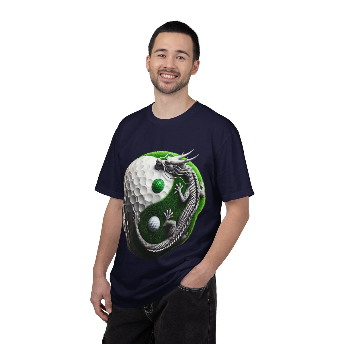 Yin Yang Dragon Golf Ball T-Shirt — Golf Graphic Tee
