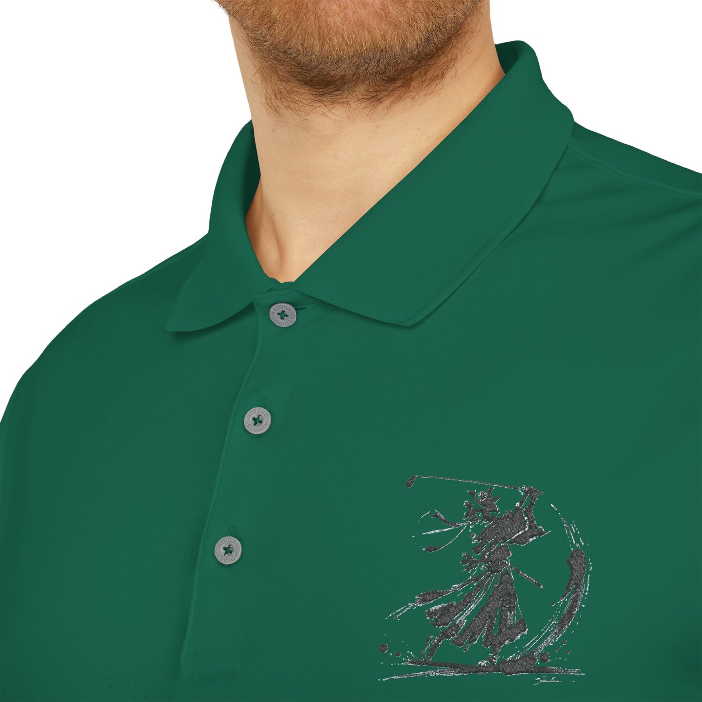 Zen Spot Golf Custom Polo Zanshin Samurai Golfer