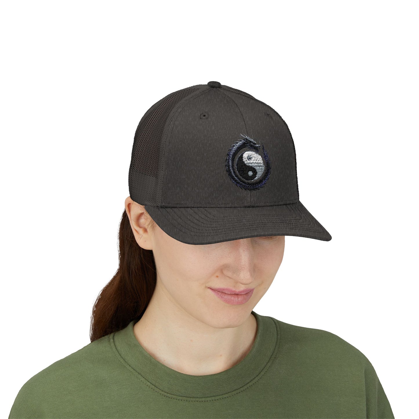 Zen Spot Golf Custom Yin Yang Dragon Embroidered Trucker Hat