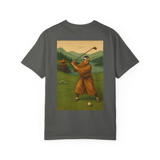 Zen Spot Golf Custom Vintage Monk Golfer Graphic T-Shirt