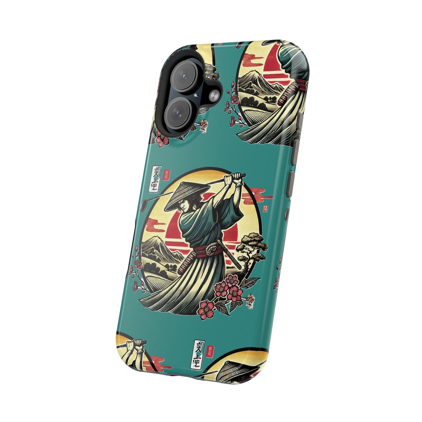 Zen Spot Customized Samurai Golfer Phone Case — Magnetic Impact-Resistant Protective Cover