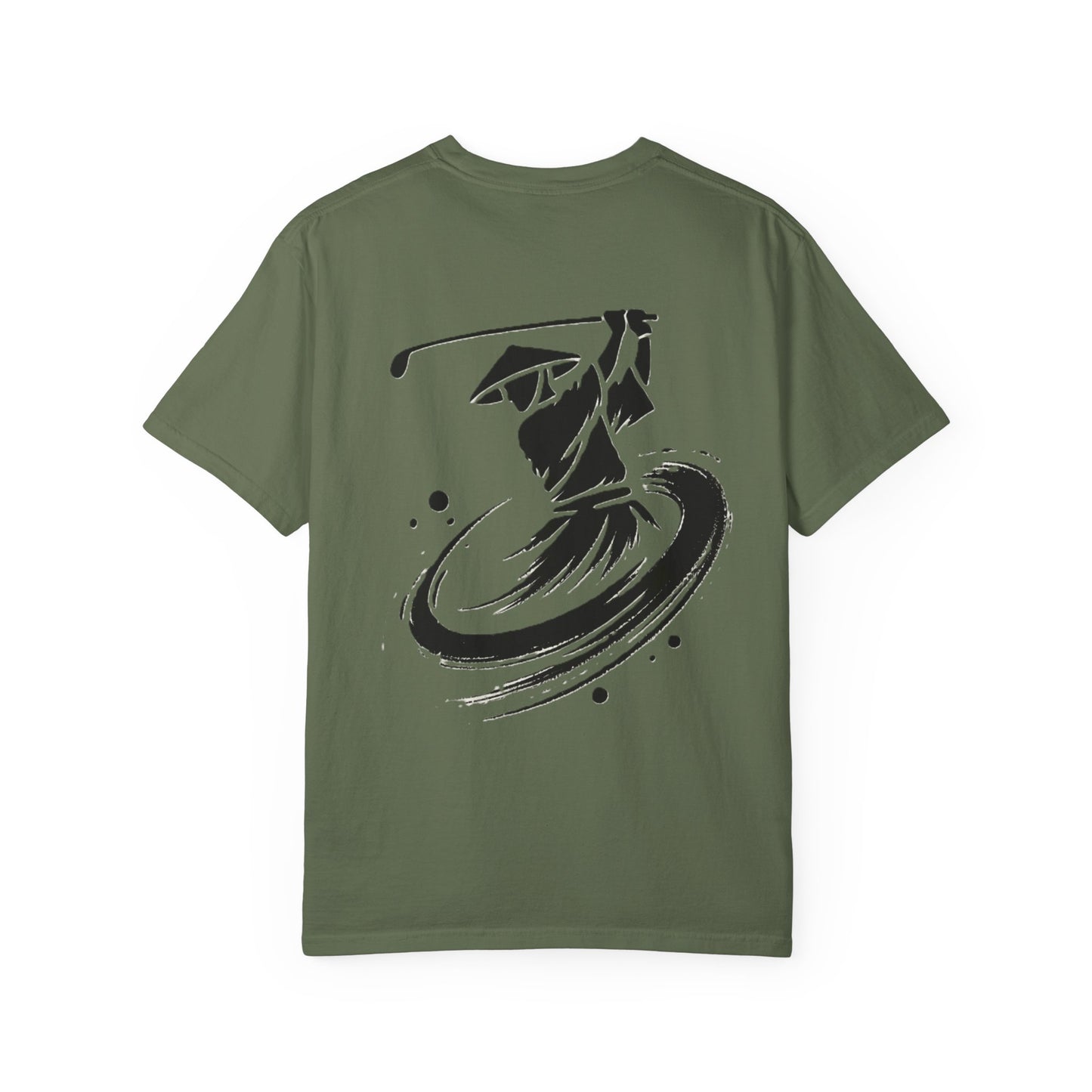 Zen Golf Swing Graphic T‑Shirt — Ink Brush Golfer Design