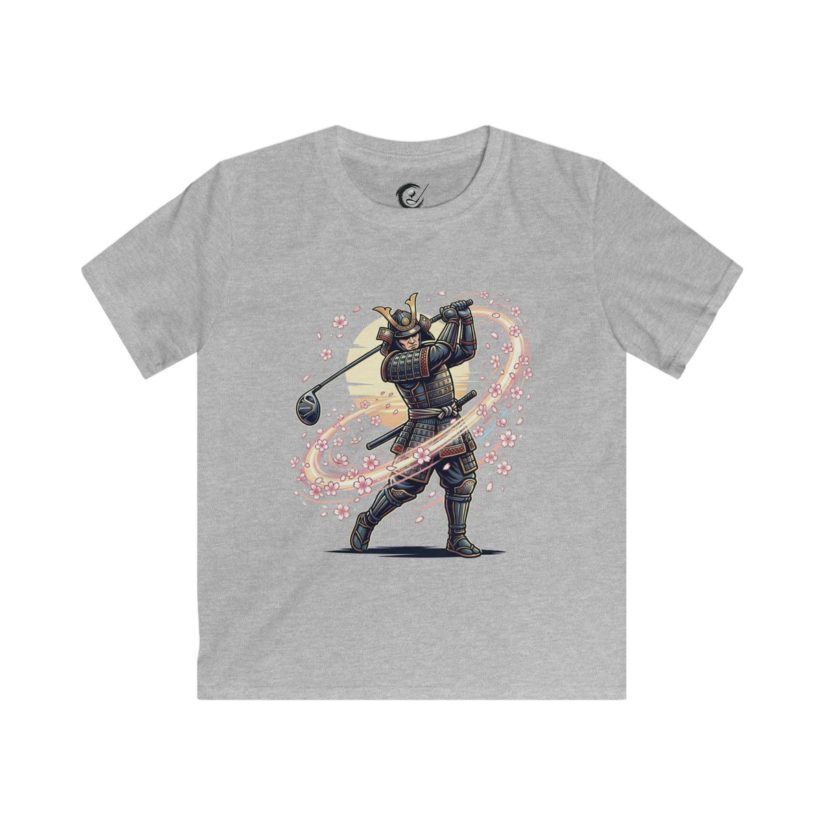 Samurai Golfer Blossom Swing Kids Graphic T‑Shirt
