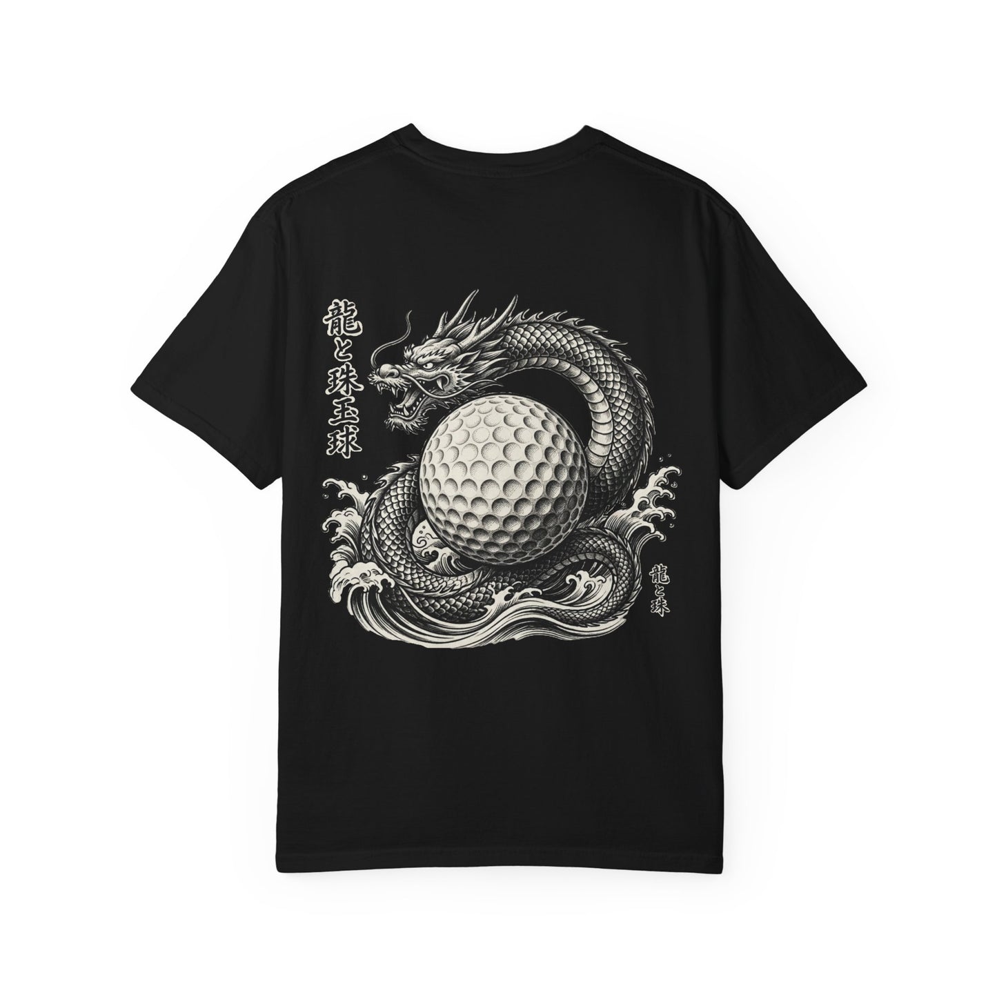 Zen Spot Golf Custom Japanese Kanji Dragon & Golf Ball Graphic T-Shirt