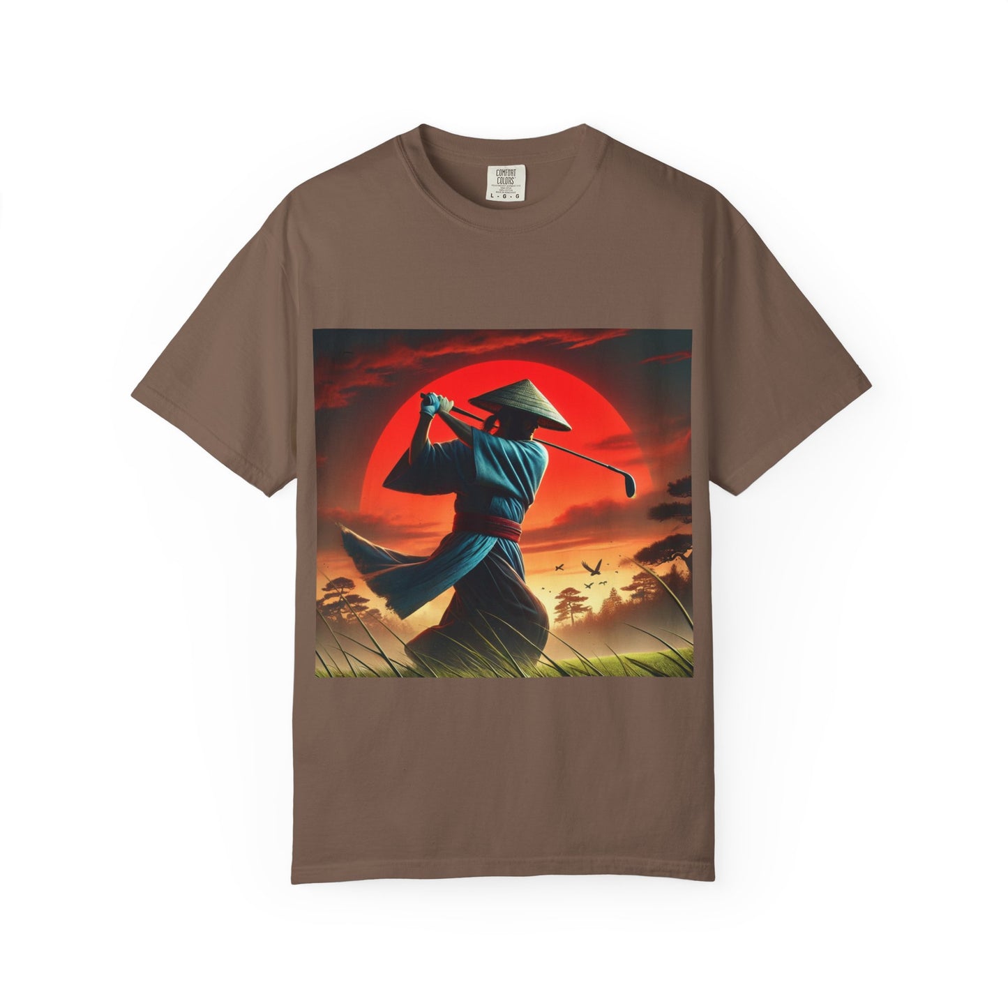 Samurai Golfer T-Shirt — Sunset Warrior Graphic Tee