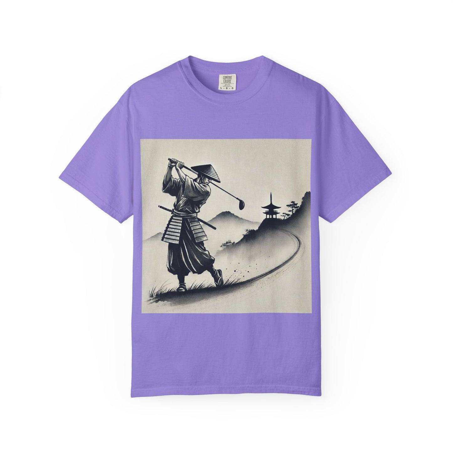 Zen Spot Golf Custom Samurai Golfer Warrior Art Graphic T-Shirt