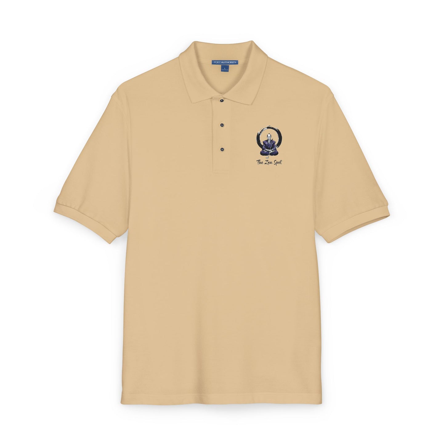 Zen Spot Golf Custom Port Authority Zen Samurai Golfer Enso Circle illustration "The Zen Spot" logo T-Shirt