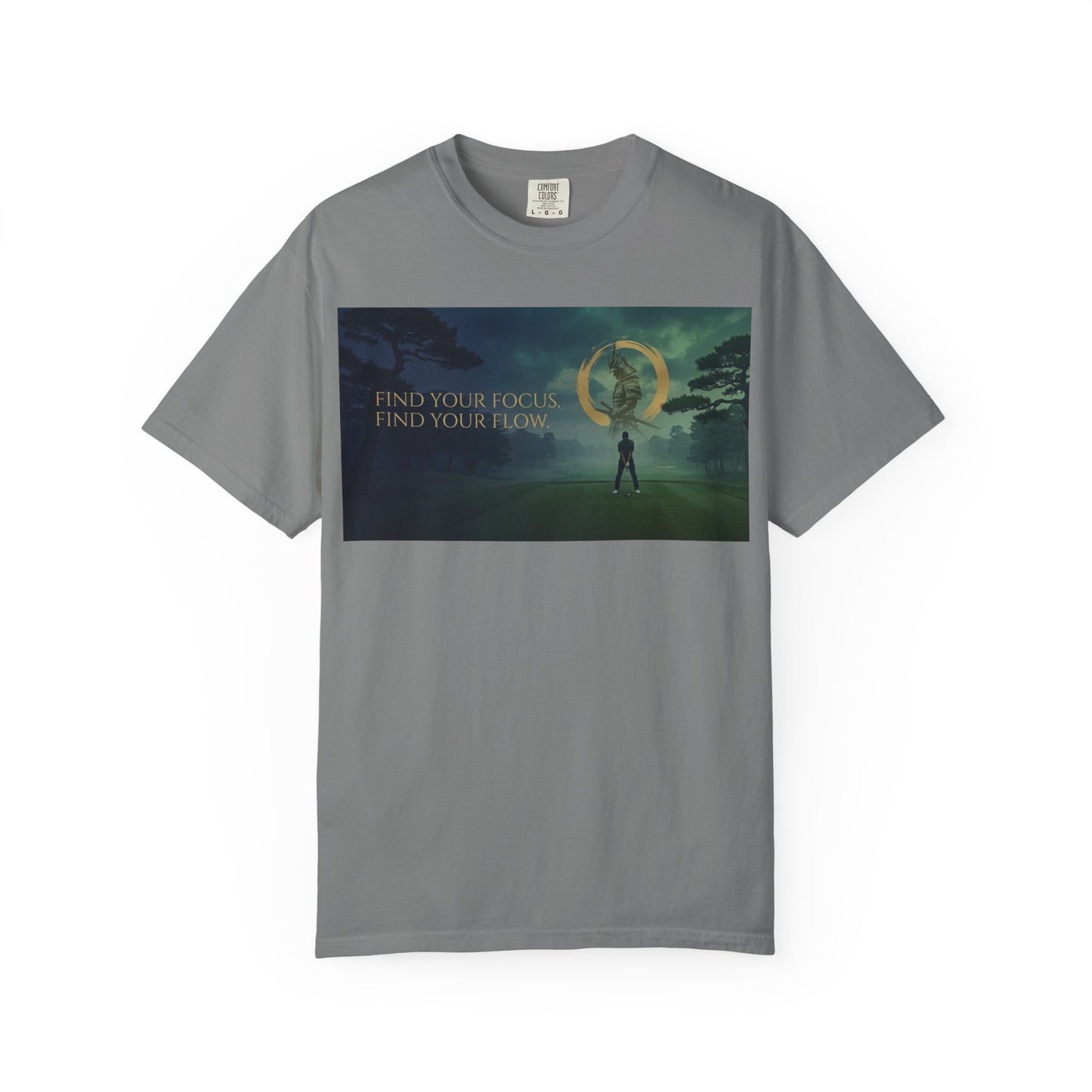 Zen Spot Golf Custom "Find Your Focus" Landscape Graphic T-Shirt