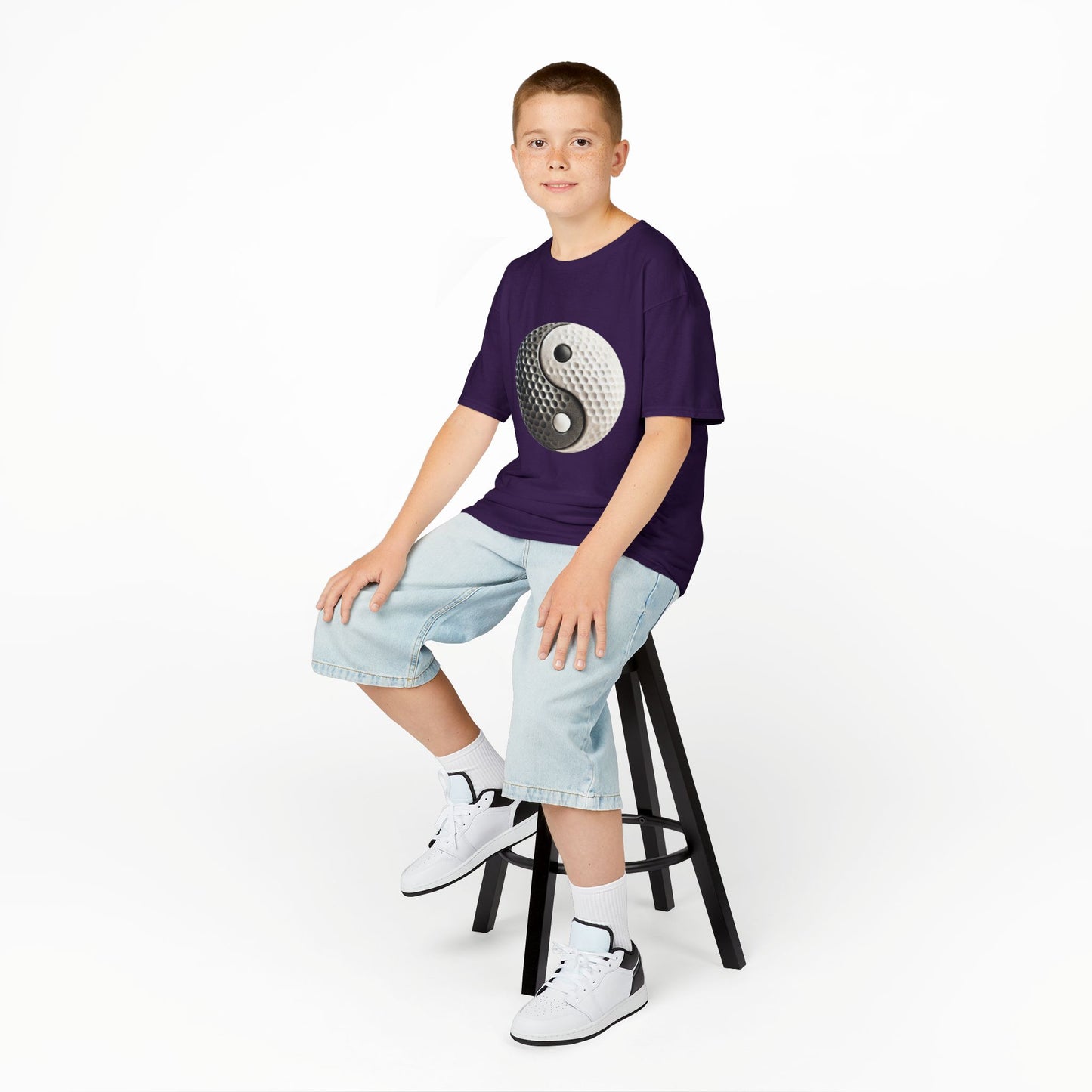 Zen Spot Golf Custom Stone Yin Yang Golf Ball Graphic T-Shirt