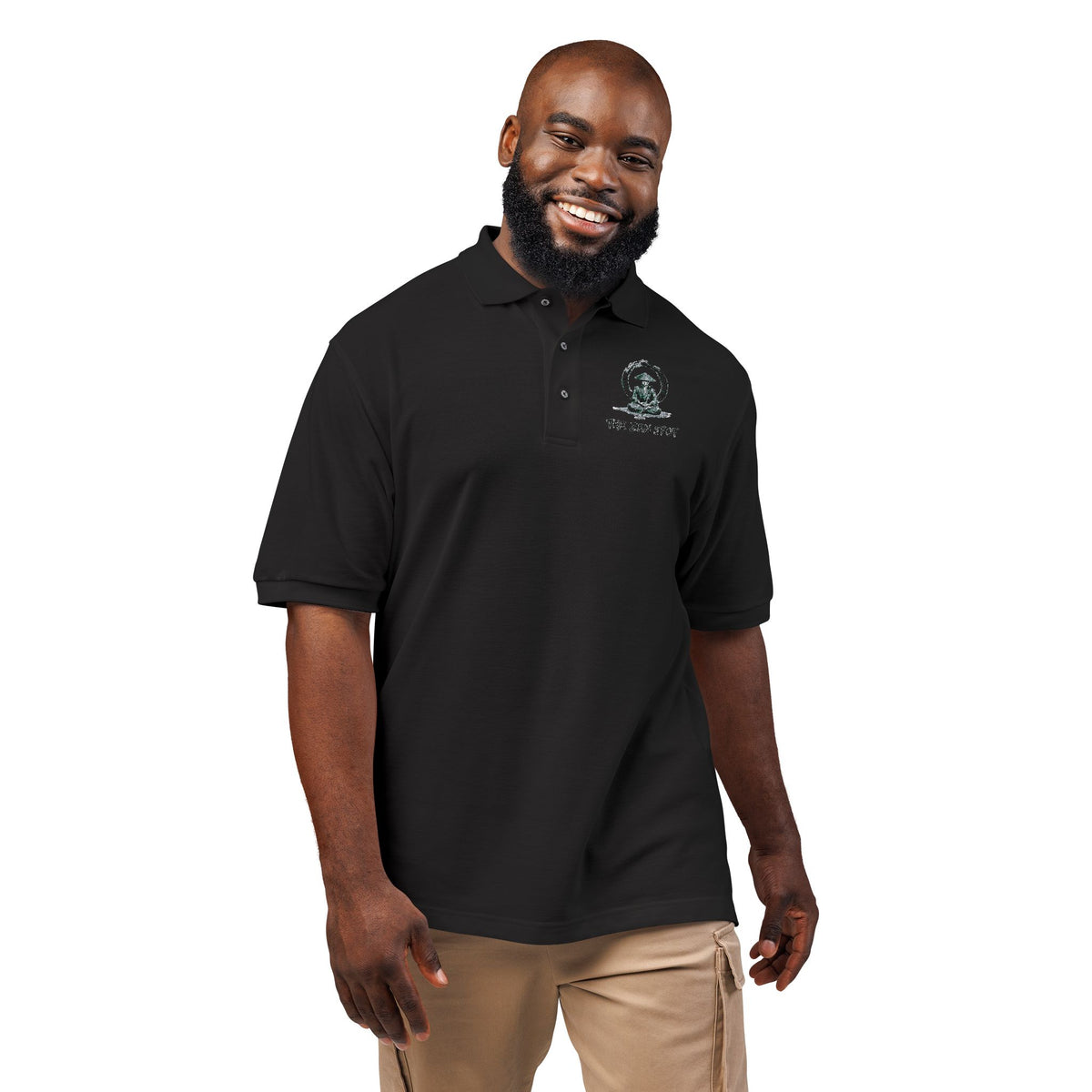 Meditation Samurai Golfer Enso Circle Polo