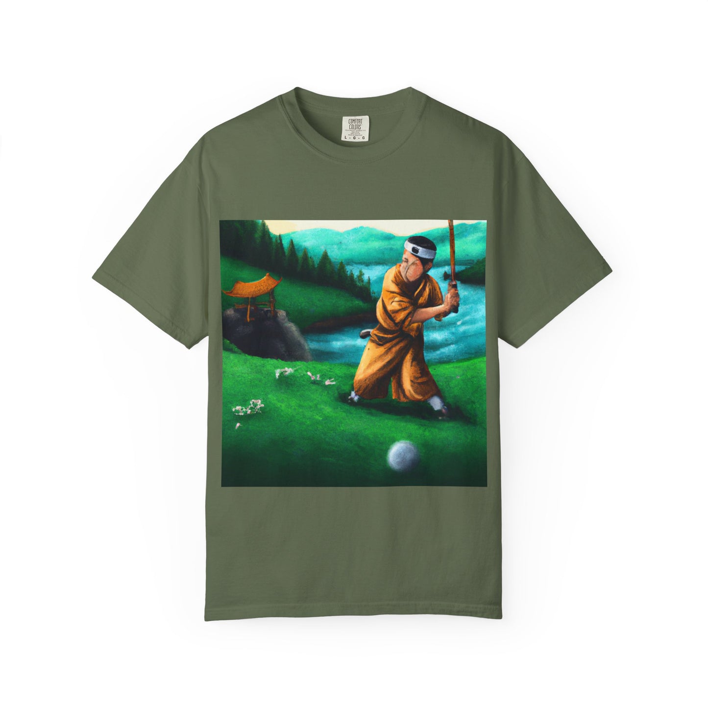 Golf Meditation T-Shirt — Vintage Golfer Art Tee